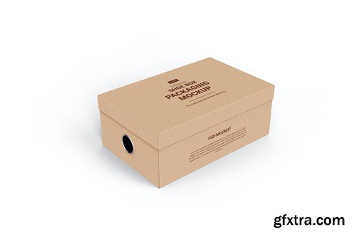 Kraft shoe box mockup YK7LY8D Kraft shoe box mockup YK7LY8D