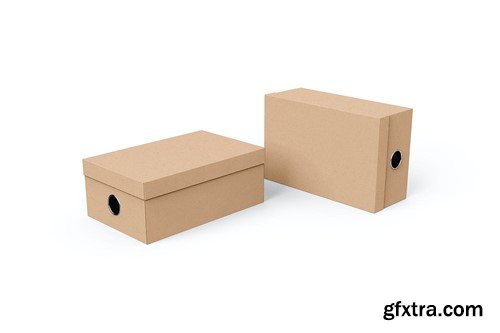 Kraft shoe box mockup YK7LY8D Kraft shoe box mockup YK7LY8D