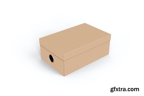 Kraft shoe box mockup YK7LY8D Kraft shoe box mockup YK7LY8D