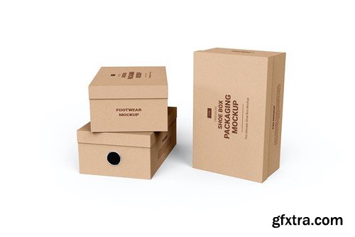 Kraft shoe box mockup YK7LY8D Kraft shoe box mockup YK7LY8D