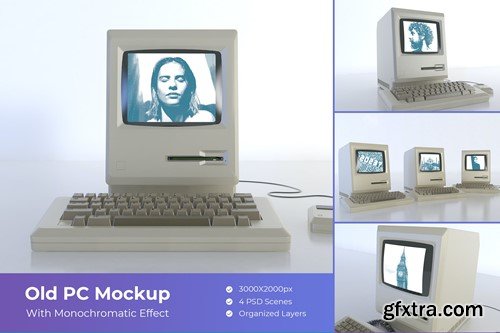 Old Computer Mockup M689URB Old Computer Mockup M689URB