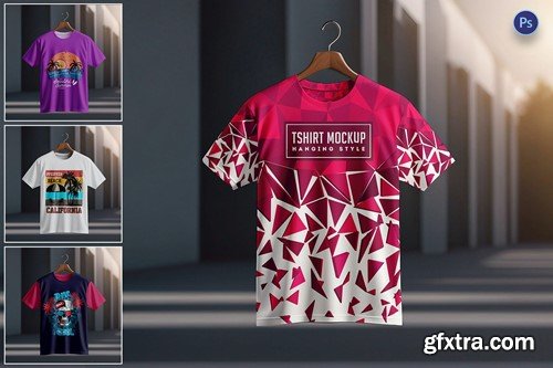 Hanging Round Neck T-shirt Mockup GDWBW6J Hanging Round Neck T-shirt Mockup GDWBW6J
