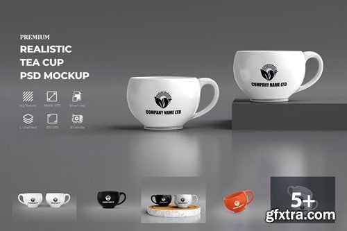 Realistic Tea Cup Mockup 9YN6NXA Realistic Tea Cup Mockup 9YN6NXA
