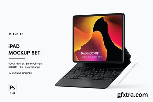 iPad with Keyboard and Pencil Mockup 2JRAAMX iPad with Keyboard and Pencil Mockup 2JRAAMX