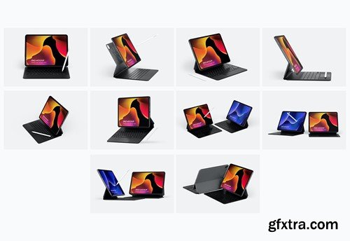 iPad with Keyboard and Pencil Mockup 2JRAAMX iPad with Keyboard and Pencil Mockup 2JRAAMX