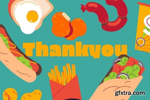 Purple Flat Design Fast Food Illustration Set YRQYT5R Purple Flat Design Fast Food Illustration Set YRQYT5R