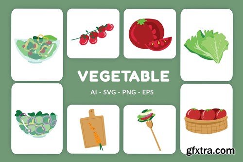 Vegetable Vector Illustration v.6 XLNTBGA Vegetable Vector Illustration v.6 XLNTBGA