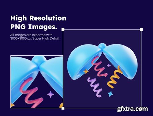 Confetti 3D Icon MXLB8QB Confetti 3D Icon MXLB8QB