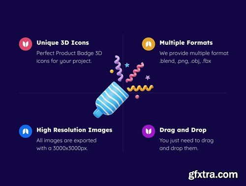 Confetti 3D Icon MXLB8QB Confetti 3D Icon MXLB8QB