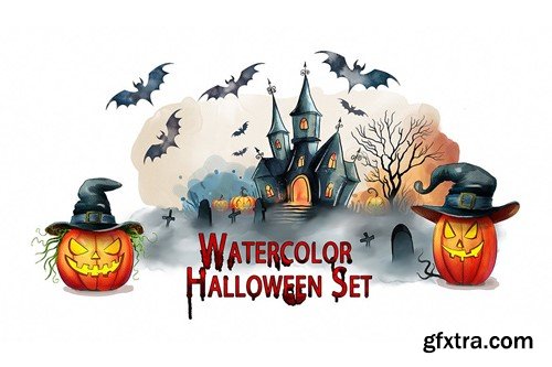 Watercolor Halloween Bright Design GHLVPWC Watercolor Halloween Bright Design GHLVPWC