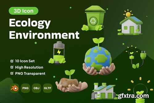 Ecology Environment 3D Icon Pack MKXUVV6 Ecology Environment 3D Icon Pack MKXUVV6