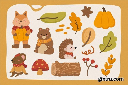 Autumn Animal Vector Clipart Pack 3Y3JL9L Autumn Animal Vector Clipart Pack 3Y3JL9L