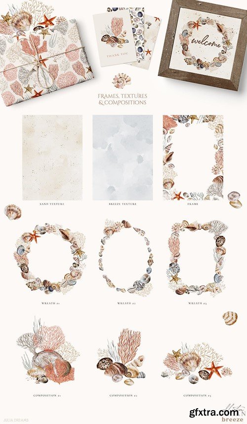 Ocean Breeze Seashells Sea Collection 79GJDMC Ocean Breeze Seashells Sea Collection 79GJDMC