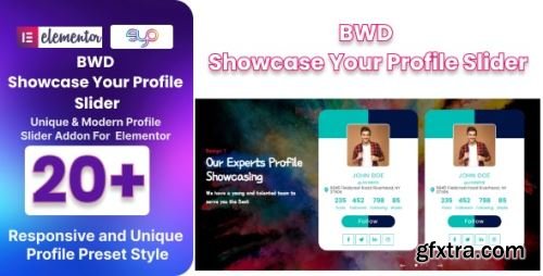 CodeCanyon - BWD Showcase Your Profile Slider Addon For Elementor v1.0 - 47689015 - Nulled