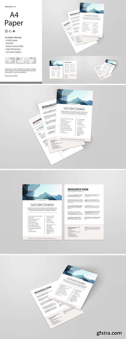 A4 Paper Mockups CH4FZ5R