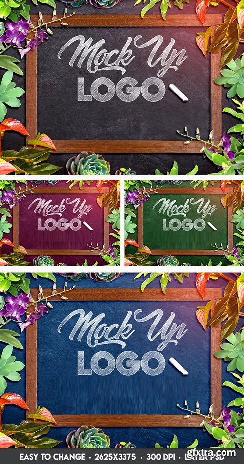 Chalkboard Logo PSD Mockups Templates