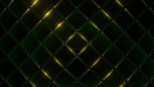 Videohive - Green And Yellow Moving Square Abstraction Background Vj Loop In HD - 47631501 - 47631501