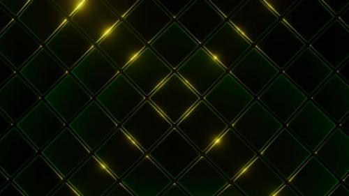Videohive - Green And Yellow Moving Square Abstraction Background Vj Loop In 4K - 47631506 - 47631506
