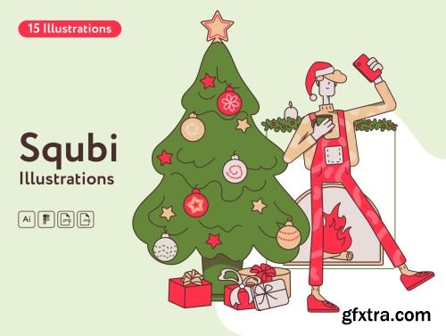 Squbi Illustrations Ui8.net