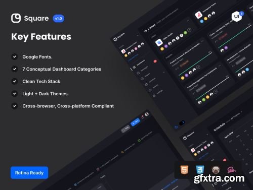 Square Dashboard HTML Ui8.net