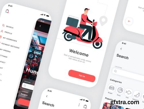 Spes Food Delivery App UI Kit Ui8.net