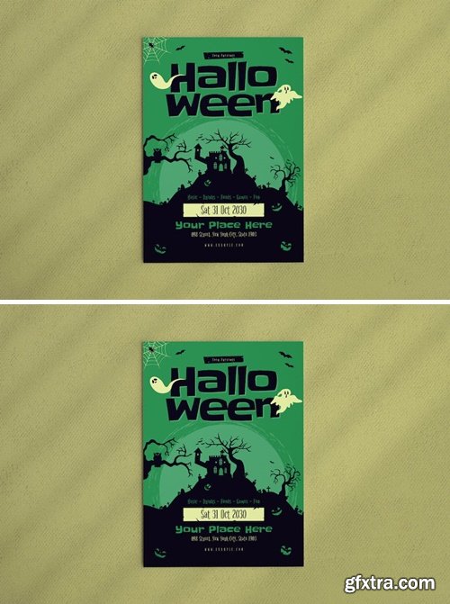 Halloween Party Flyer Template 3U5V9GX