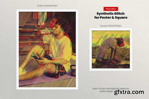 Synthetic Glitch Photo Effect for Square, Poster MPS8SXH Synthetic Glitch Photo Effect for Square, Poster MPS8SXH