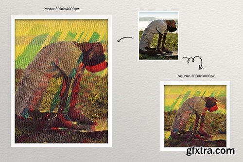 Synthetic Glitch Photo Effect for Square, Poster MPS8SXH Synthetic Glitch Photo Effect for Square, Poster MPS8SXH