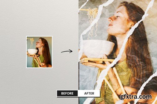 Ripped Paper Photo Effect for Square and Poster B2BKMGH Ripped Paper Photo Effect for Square and Poster B2BKMGH