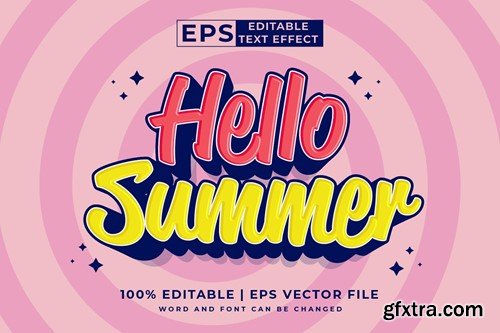 Hello Summer 3d Vector Editable Text Effect 6EBEPDN Hello Summer 3d Vector Editable Text Effect 6EBEPDN