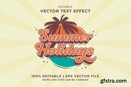 Summer Holiday 3d Vector Editable Text Effect X8ZV5FL Summer Holiday 3d Vector Editable Text Effect X8ZV5FL