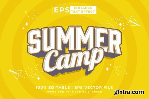 Summer Camp 3d Vector Editable Text Effect 6TE5QRR Summer Camp 3d Vector Editable Text Effect 6TE5QRR