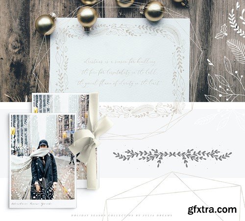 Holiday Season Winter Line Art Christmas Set VU7KKA9 Holiday Season Winter Line Art Christmas Set VU7KKA9