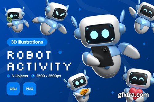 Robot Activity 3D Illustrations 7LQ7KRZ Robot Activity 3D Illustrations 7LQ7KRZ