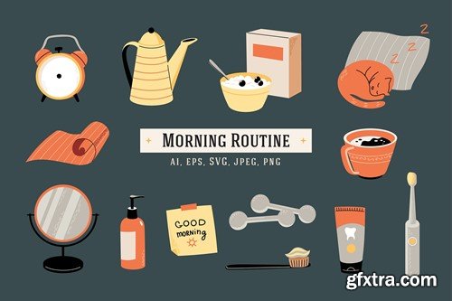 13 Morning Routine + Seamless Pattern WZXKGAT 13 Morning Routine + Seamless Pattern WZXKGAT