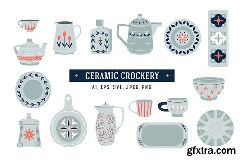 16 Ceramic Crockery Items W5U77VY 16 Ceramic Crockery Items W5U77VY