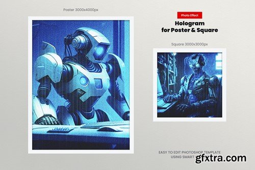 Hologram Photo Effect for Square and Poster 42UFNVS Hologram Photo Effect for Square and Poster 42UFNVS