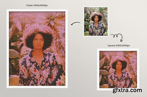 Retro Pixels Photo Effect for Square and Poster 3RU6YDD Retro Pixels Photo Effect for Square and Poster 3RU6YDD