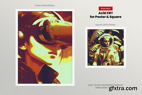 Acid CRT Photo Effect for Square and Poster PSURRJR Acid CRT Photo Effect for Square and Poster PSURRJR