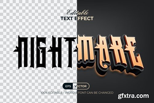Nightmare Text Effect Curved Style NSHJAJU Nightmare Text Effect Curved Style NSHJAJU