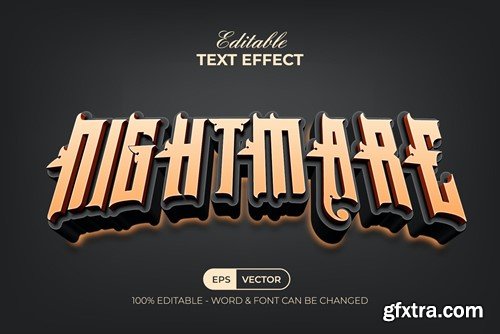 Nightmare Text Effect Curved Style NSHJAJU Nightmare Text Effect Curved Style NSHJAJU