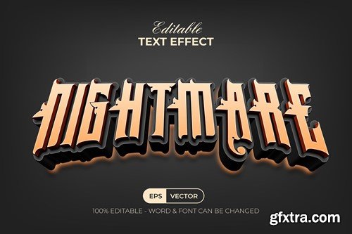 Nightmare Text Effect Curved Style NSHJAJU Nightmare Text Effect Curved Style NSHJAJU