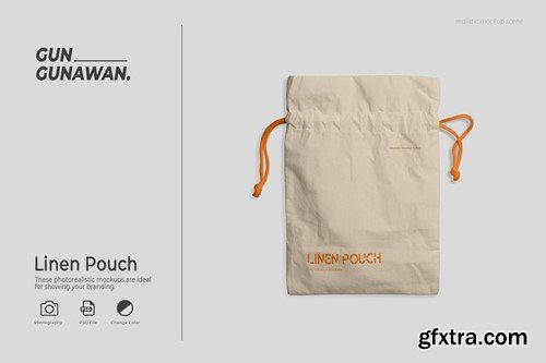 Linen Pouch Mockup Y876Z2Z Linen Pouch Mockup Y876Z2Z