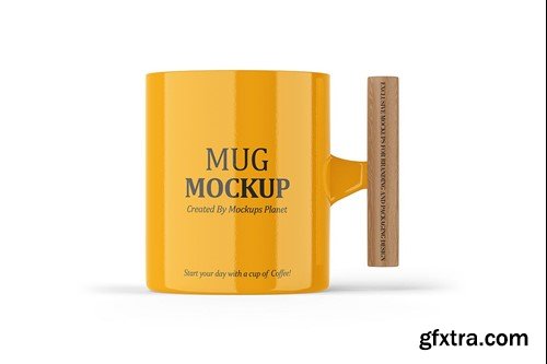 Mug with Wooden Handle Mockups 46U33Y6 Mug with Wooden Handle Mockups 46U33Y6
