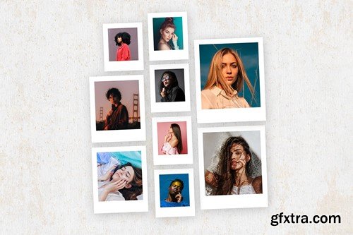 Photo Collage Polaroid Photo Template Mockup HLKSXWN Photo Collage Polaroid Photo Template Mockup HLKSXWN