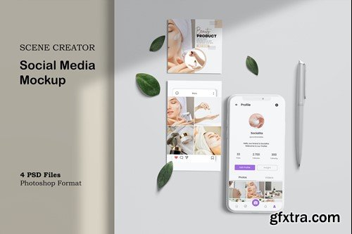 Awesome Social Media Mockup 89SM6BD Awesome Social Media Mockup 89SM6BD