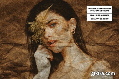 Wrinkled Paper Photo Effect PNSHREY Wrinkled Paper Photo Effect PNSHREY