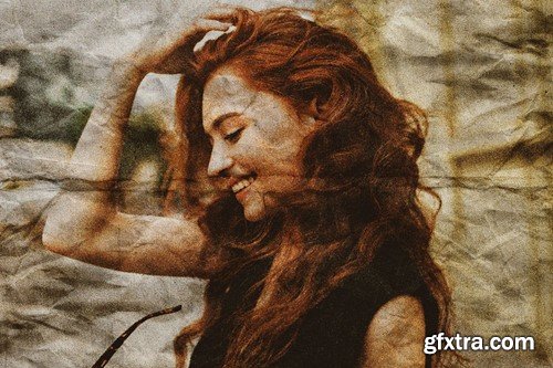 Wrinkled Paper Photo Effect PNSHREY Wrinkled Paper Photo Effect PNSHREY