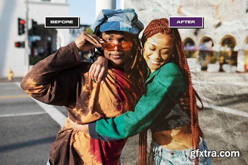 Retro Crumpled Photo Effect 46C9WYG Retro Crumpled Photo Effect 46C9WYG