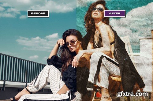 Retro Crumpled Photo Effect 46C9WYG Retro Crumpled Photo Effect 46C9WYG